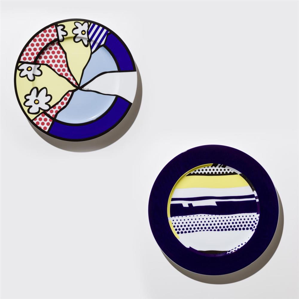 Appraisal: ROY LICHTENSTEIN American - Kunstlerteller Kunstler Platzteller A Pair plates