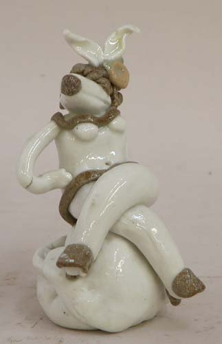 Appraisal: Small Figurine Ceramic on Ceramic th Century Ceramics School x