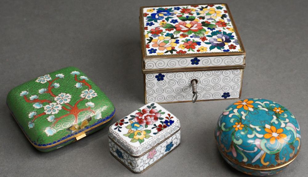 Appraisal: Group of Cloisonne Boxes