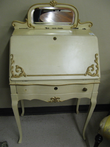 Appraisal: VICTORIAN STYLE WRITING DESK American th century having a mirror