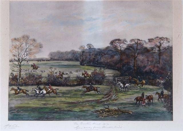 Appraisal: GODFREY DOUGLAS GILES British - 'The Burton Hunt Gone Away