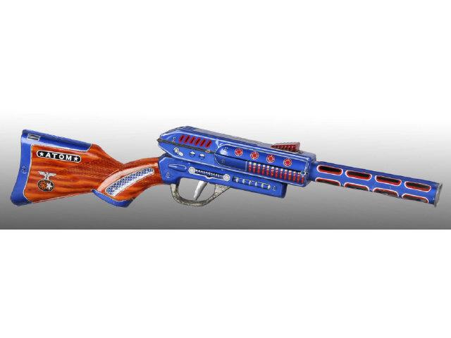 Appraisal: Japanese Friction Atom Space Rifle Toy Description Working Emits sparks