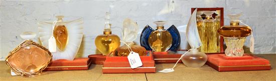 Appraisal: Sale Lot A Group of Eight Lalique Glass Perfume Bottles