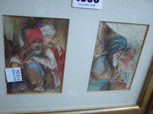 Appraisal: Follower of John Frederick Lewis Studies of Turkish men two