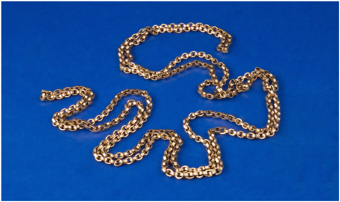 Appraisal: ct Gold Victorian Guard Chain Length Inches Weight Grammes