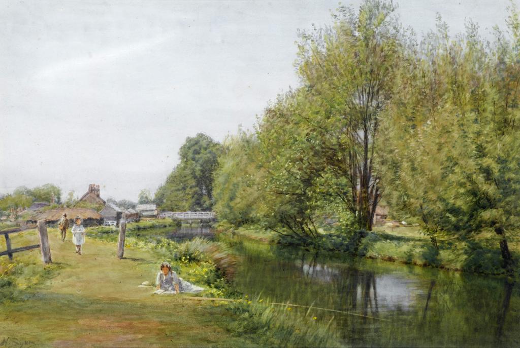 Appraisal: HENRY SYKES - ON THE KENNET CANAL AT WOOLHAMPTON BERKSHIRE