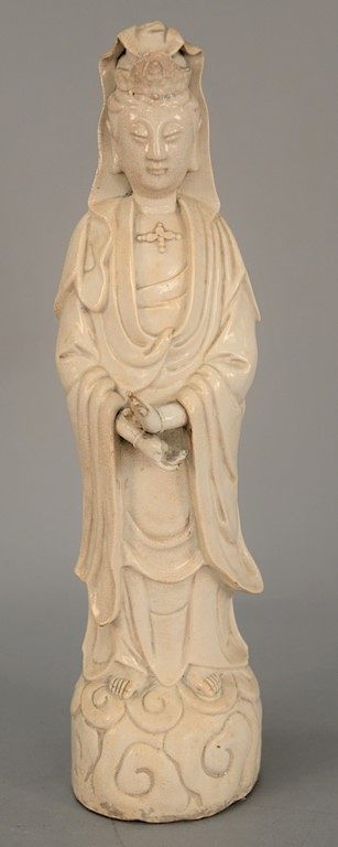 Appraisal: Chinese soft paste Fukien figure of Kuan Yin standing figure