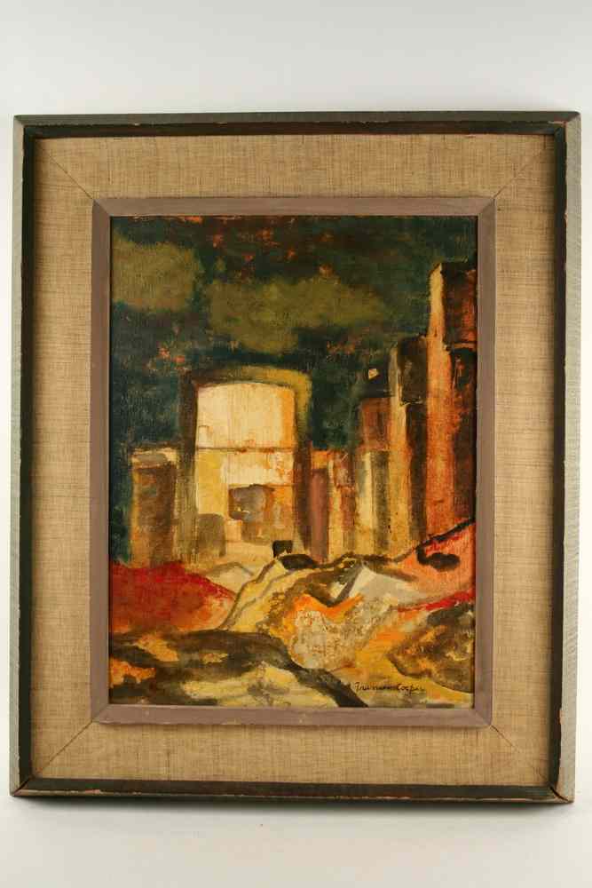 Appraisal: OOC - Modern Cityscape by Francis Cooper 's signed lr