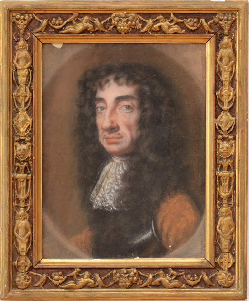 Appraisal: AFTER SIR PETER LELY - KING CHARLES II Pastel on