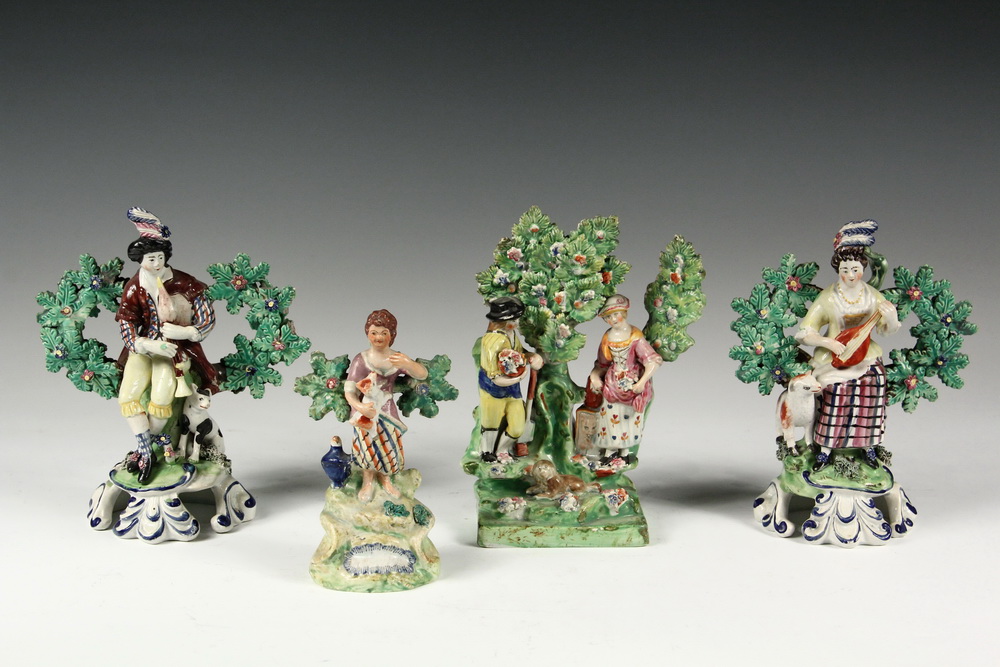 Appraisal: MINIATURE STAFFORDSHIRE SCOTS FIGURES - All early th c with