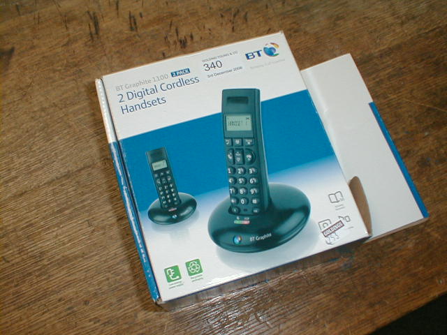 Appraisal: BT Graphite two digital cordless handsets boxed