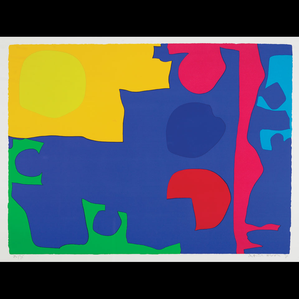 Appraisal: Patrick Heron - British EIGHT INCLUDING ULTRAMARINE Colour silkscreen signed