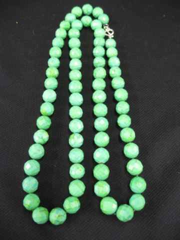 Appraisal: Turquoise Necklace fancy cut beads long