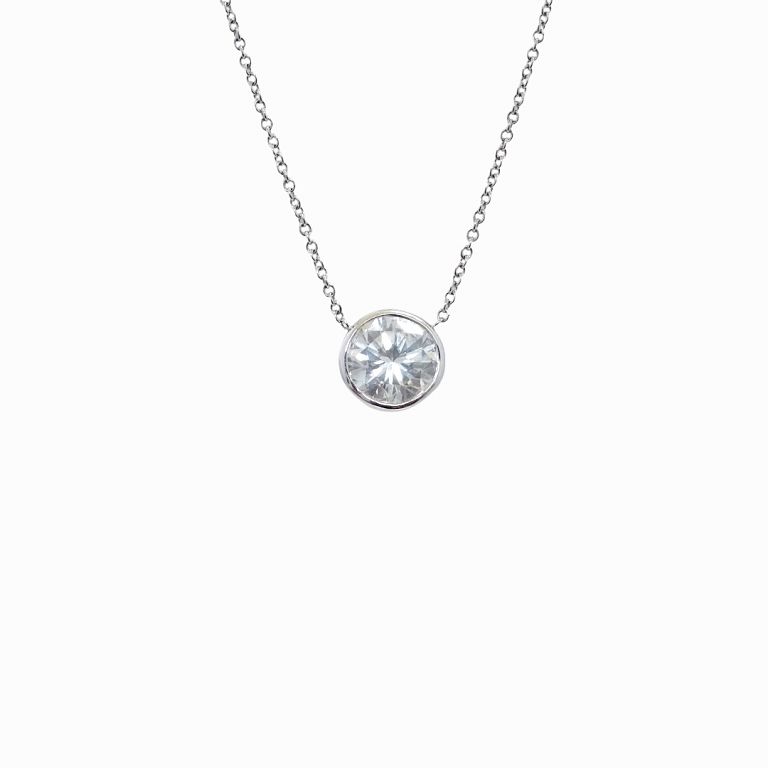 Appraisal: ct Bezel Set Diamond Necklace ct Bezel Set Diamond Necklace