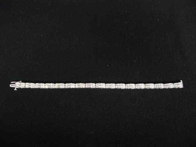 Appraisal: Diamond Bracelet baguette diamonds totaling carats in k white gold