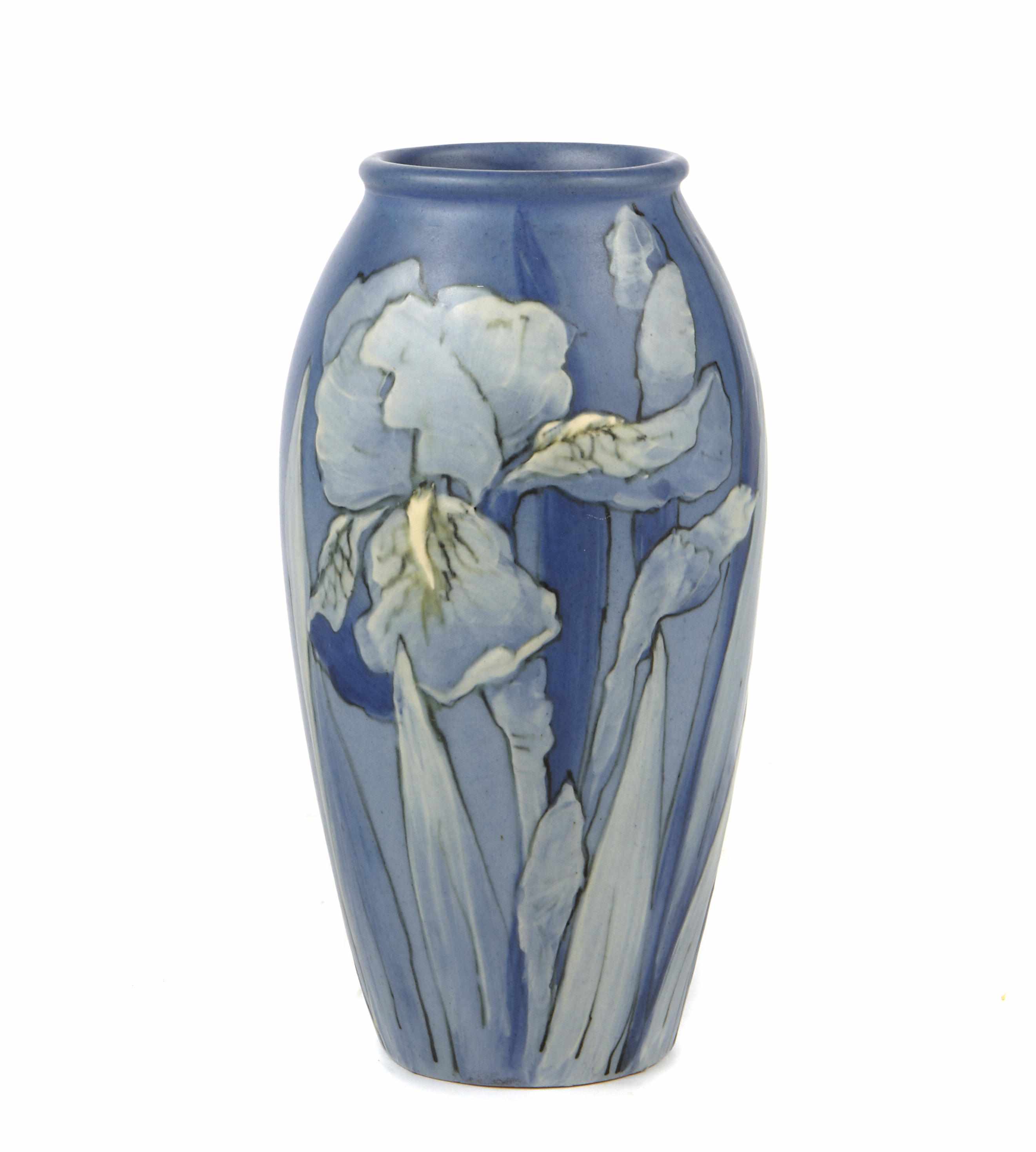 Appraisal: A Weller Hudson line Iris vase by Hester Pillsbury swith