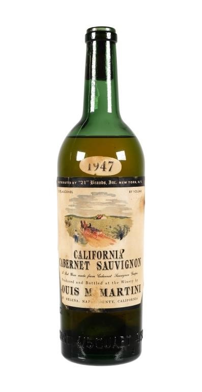 Appraisal: Vintage bottle of California Cabernet Sauvignon Louis M Martini quart