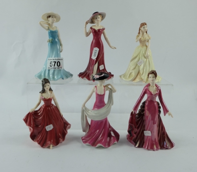 Appraisal: Coalport small lady figures from the Debutante series Becky Gina