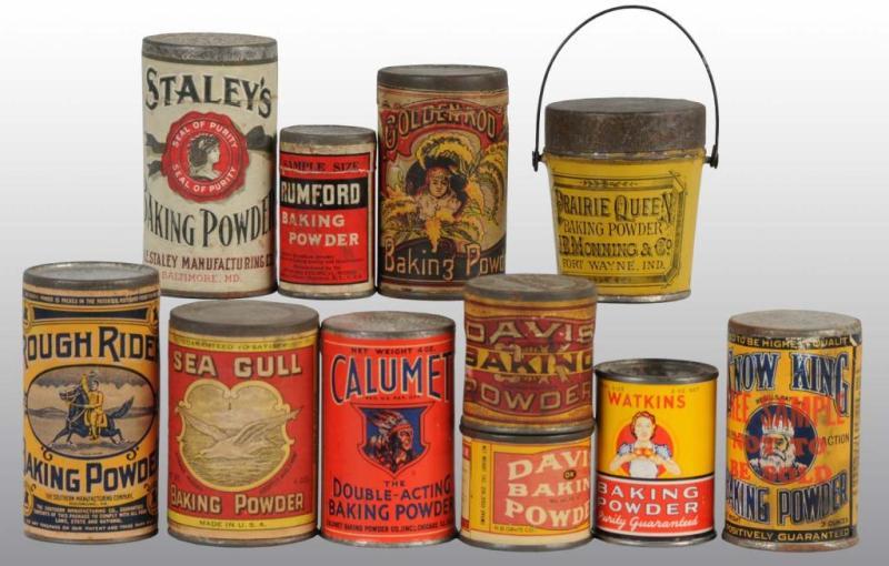 Appraisal: Lot of Small Baking Powder Tins Description Nice grouping includes