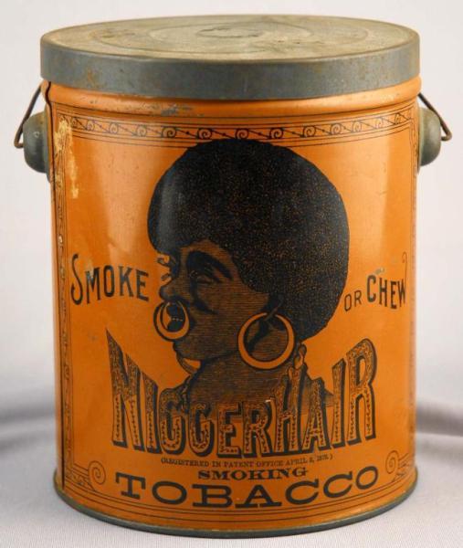 Appraisal: N Hair Tobacco Tin Description Dated Condition Near Mint Size