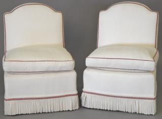 Appraisal: Pair of children's custom upholstered chairs Pair of children's custom