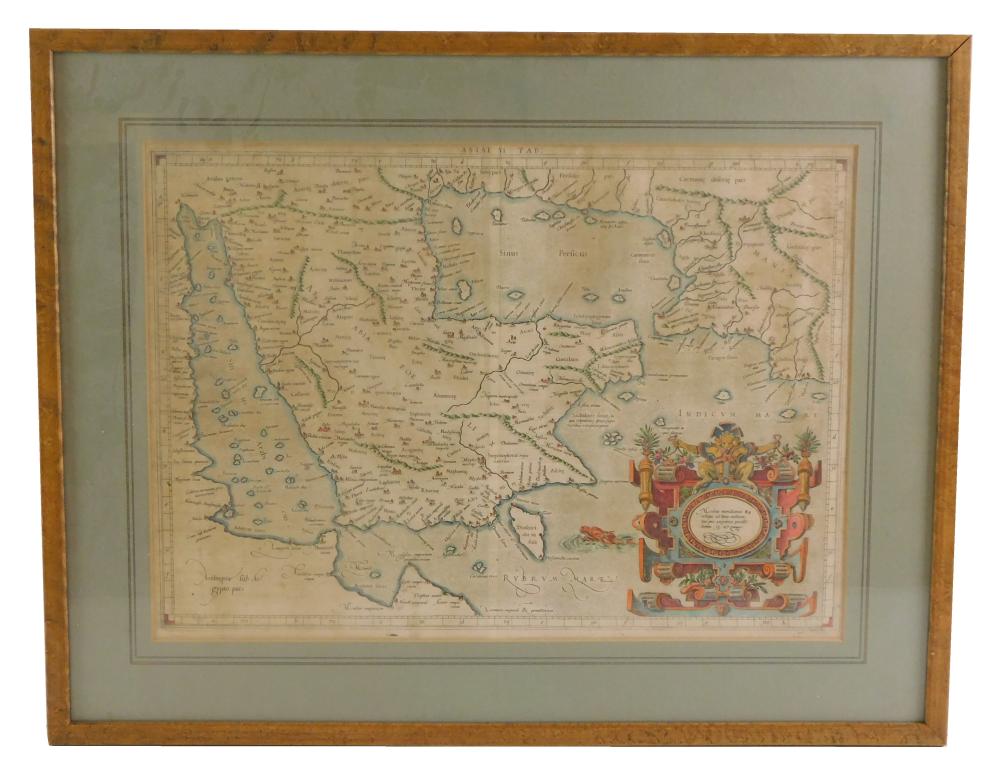 Appraisal: MAP Gerard Mercator - Asiae VI Tab hand-colored engraving of