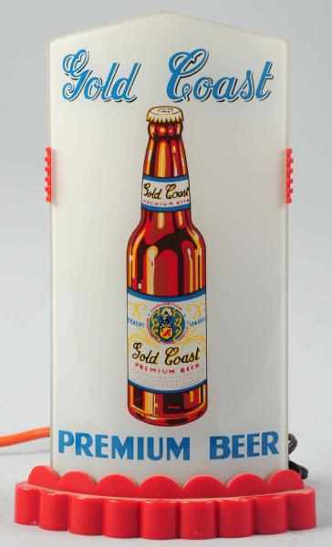 Appraisal: Gold Coast Beer Light-Up Bullet Sign Clean glass with little