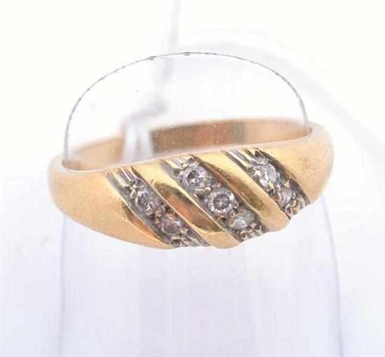 Appraisal: A DIAMOND DRESS RING STAMPED CT GOLD