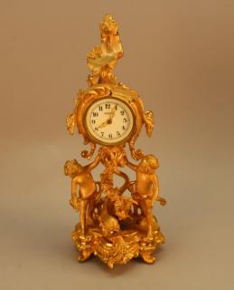 Appraisal: th C Gilt Art Nouveau Benedict Clock th C Gilt