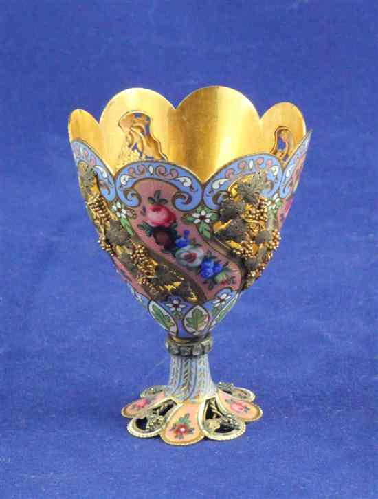 Appraisal: A good late th century Swiss gold polychrome enamelled and