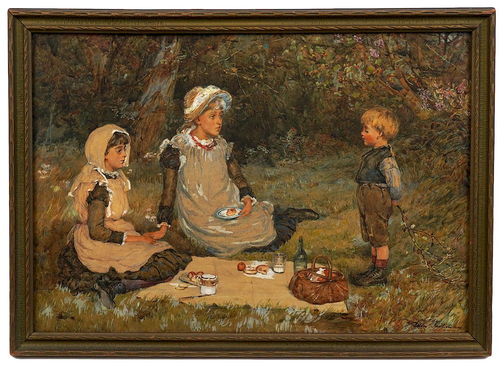 Appraisal: Lillie Trotman 'Children at a Picnic' W P Lillie Trotman