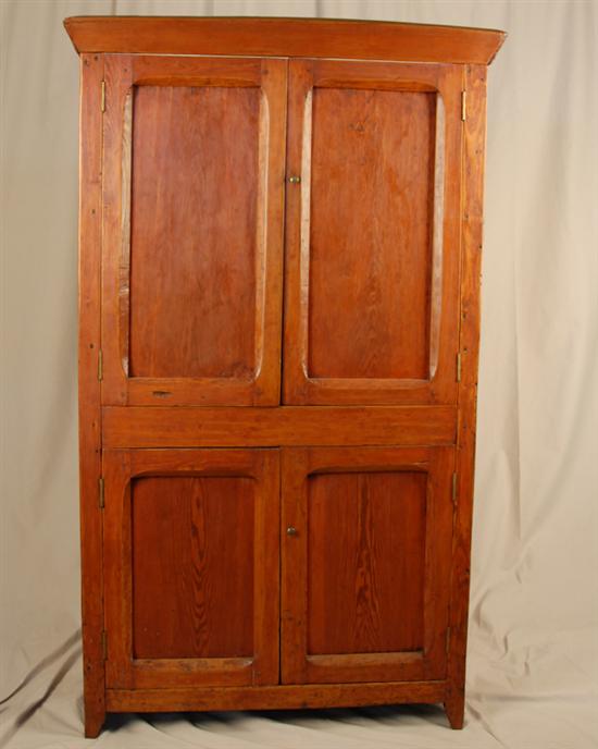 Appraisal: A th C Southern Flat-wall Cabinet of yellow pine and