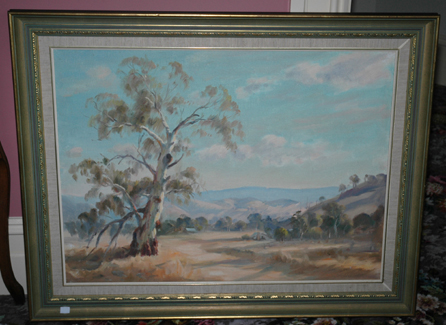 Appraisal: AMBROSE GRIFFIN - Australian Landscape Oil on canvas Certificate of