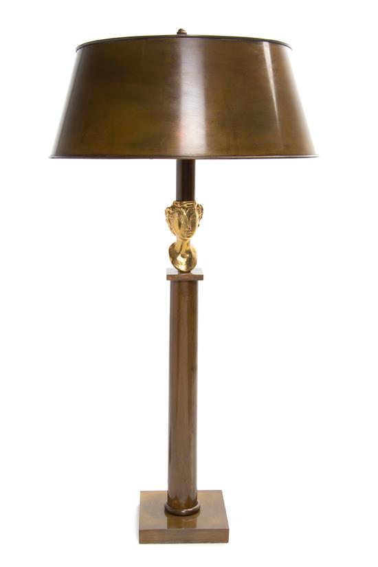 Appraisal: Sale Lot A Continental Gilt and Patinated Bronze Table Lamp