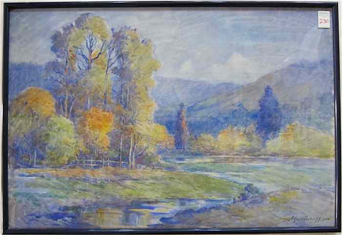 Appraisal: ALFRED HERMAN SCHROFF WATERCOLOR ON PAPER Eugene Oregon - Autumn