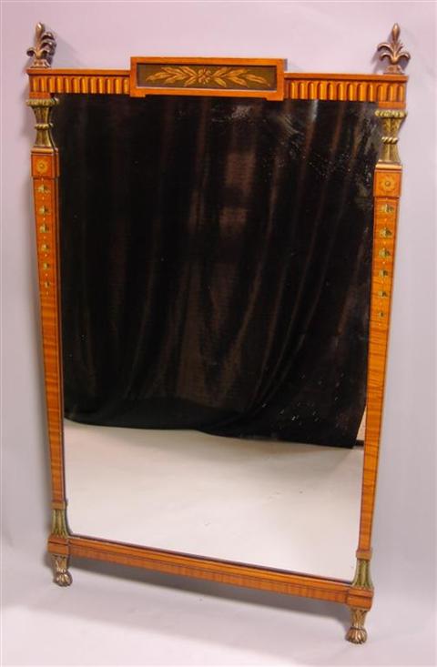 Appraisal: JOHN WIDDICOMB CLASSICAL PAINTED MIRROR h w in