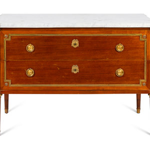 Appraisal: A Louis XVI Style Mahogany Two-Drawer Commode by Maison Jansen