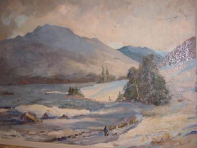 Appraisal: GORDON CLIFFORD BARLOW Torridon in Winter signed on board label