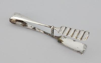 Appraisal: An Austro-Hungarian Silver Master Asparagus Serving Tongs With Austro-Hungarian marks