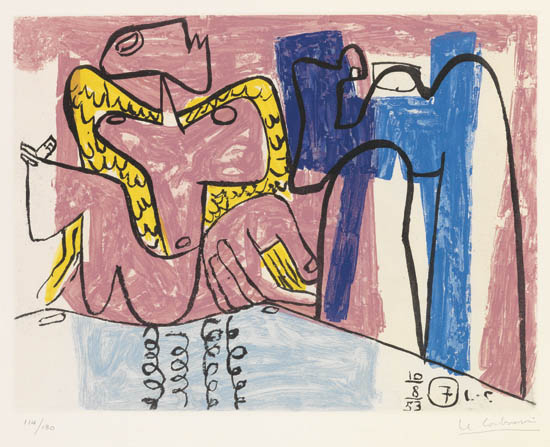 Appraisal: LE CORBUSIER Untitled Color aquatint and etching x mm x