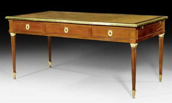 Appraisal: BUREAU PLAT Louis XVI stamped G IACOB Georges Jacob maitre