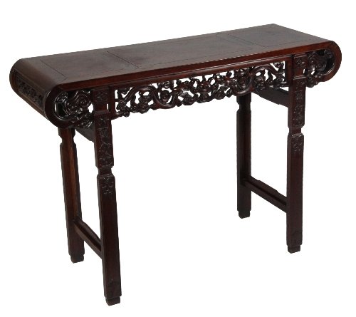 Appraisal: A th Century hardwood altar table the three-panelled top with