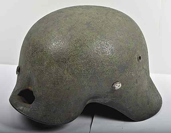 Appraisal: German WWII M- Luftwaffe Camo Helmet This IS a M-