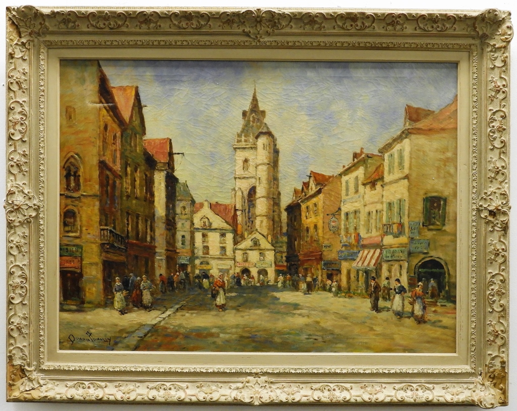 Appraisal: DENNIS AINSLEY O C STREET SCENE PAINTING United States -