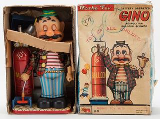 Appraisal: Gino Neapolitan Ballon Blower Toy Gino Neapolitan Balloon Blower Toy