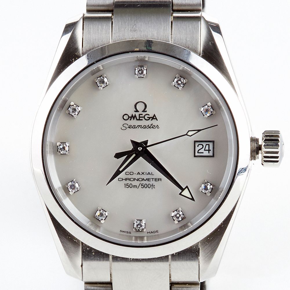 Appraisal: Omega Seamaster Aquaterra MOP Dial Diamond Watch Omega Switzerland One