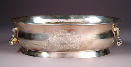 Appraisal: EARLY TWO HANDLED ENGLISH STERLING SILVER SERVING BOWL London Hallmark