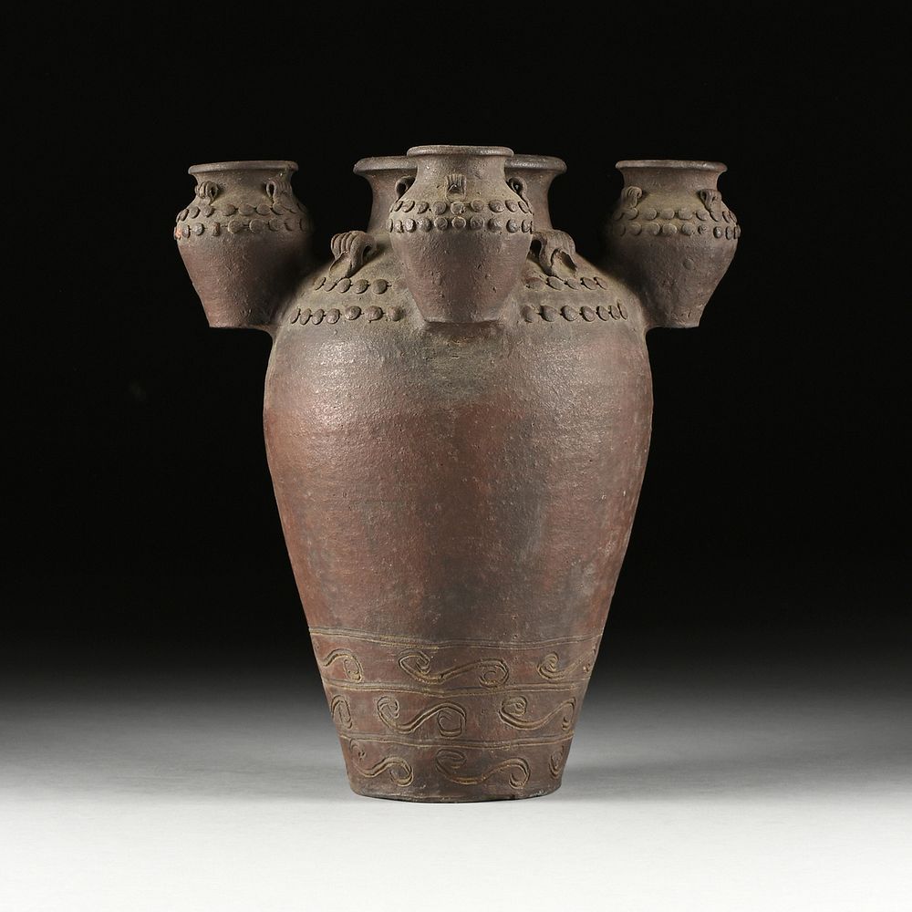 Appraisal: A SOUTHEAST ASIAN WATER COLLECTION TERRACOTTA VASE TH CENTURY A