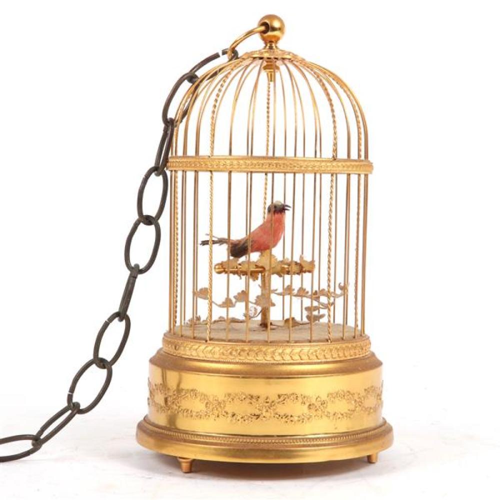 Appraisal: REUGE SWISS MUSICAL SINGING BIRD IN CAGE CLOCKWORK WIND UP