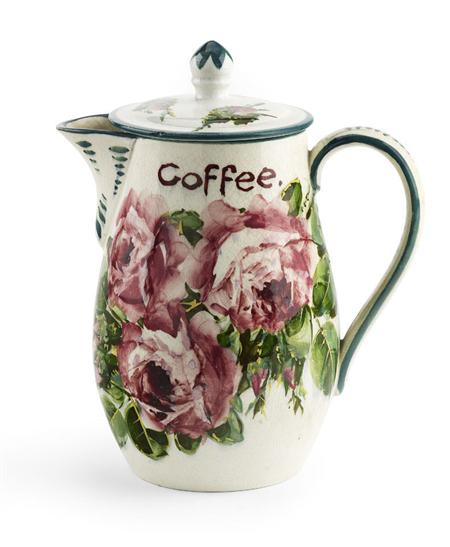 Appraisal: WEMYSS COFFEE POT COVER CIRCA decorated with cabbage roses impressed